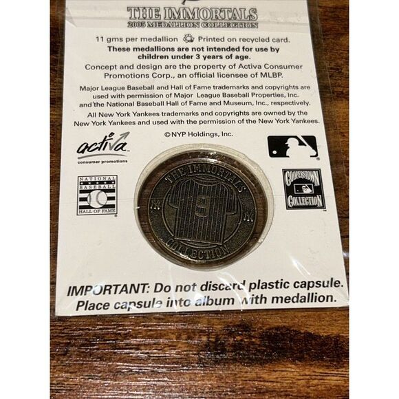 Graig Nettles 2005 New York Yankees NY Post Medallion Coin The Immortals NEW - Picture 6 of 7
